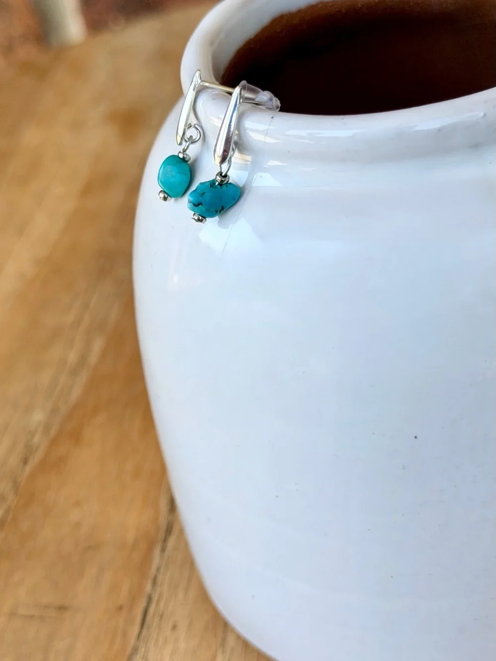 Dainty Turquoise Dangle Earrings